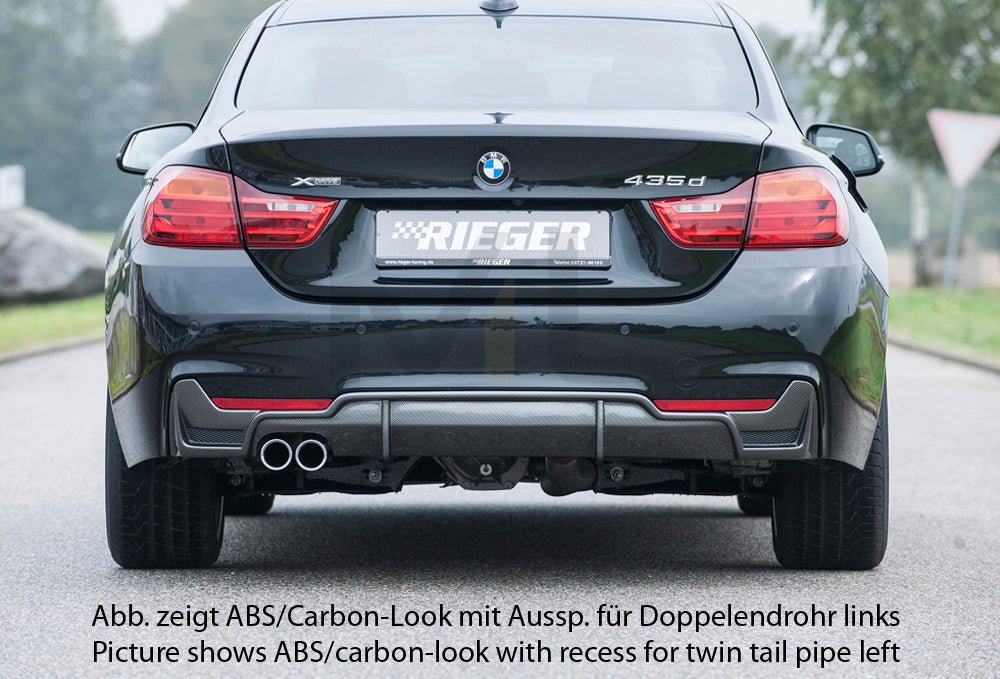 Rieger 00053486 BMW 4 Series F32 F33 F36 Rear Diffuser 4 | ML Performance UK Car Parts