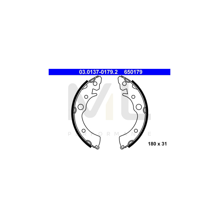 ATE 03.0137-0179.2 Brake Shoe Set