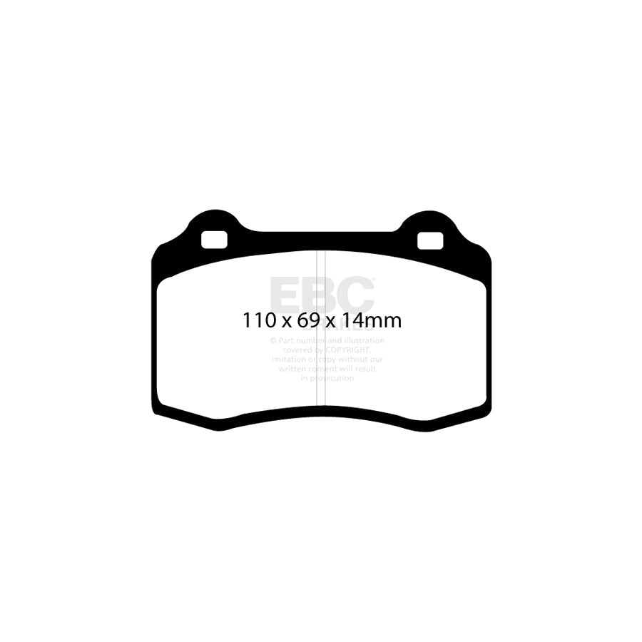 EBC PD13KR168 Daimler Jaguar Yellowstuff Rear Brake Pad & GD Disc Kit - Brembo Caliper 2 | ML Performance UK Car Parts