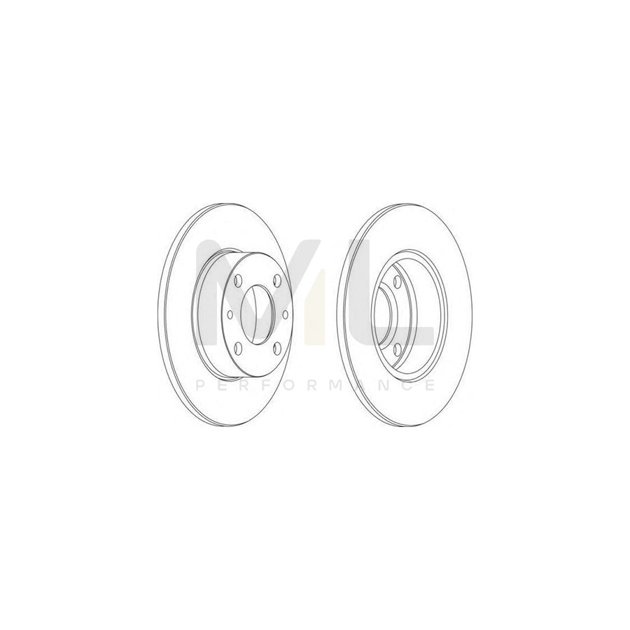 Ferodo DDF083-1 Brake Disc Front Axle, Rear Axle, Solid  - Pair