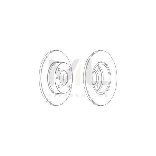 Ferodo DDF083-1 Brake Disc Front Axle, Rear Axle, Solid  - Pair