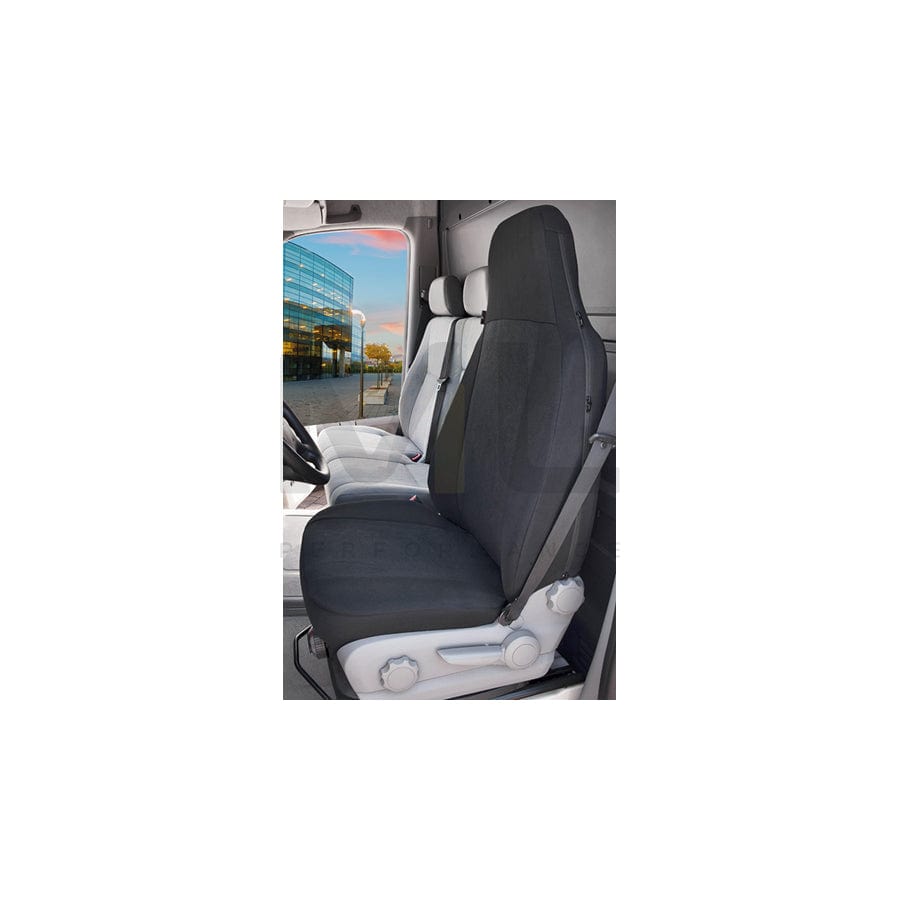 WALSER 10503 Car seat cover Grey, Polyester, Front