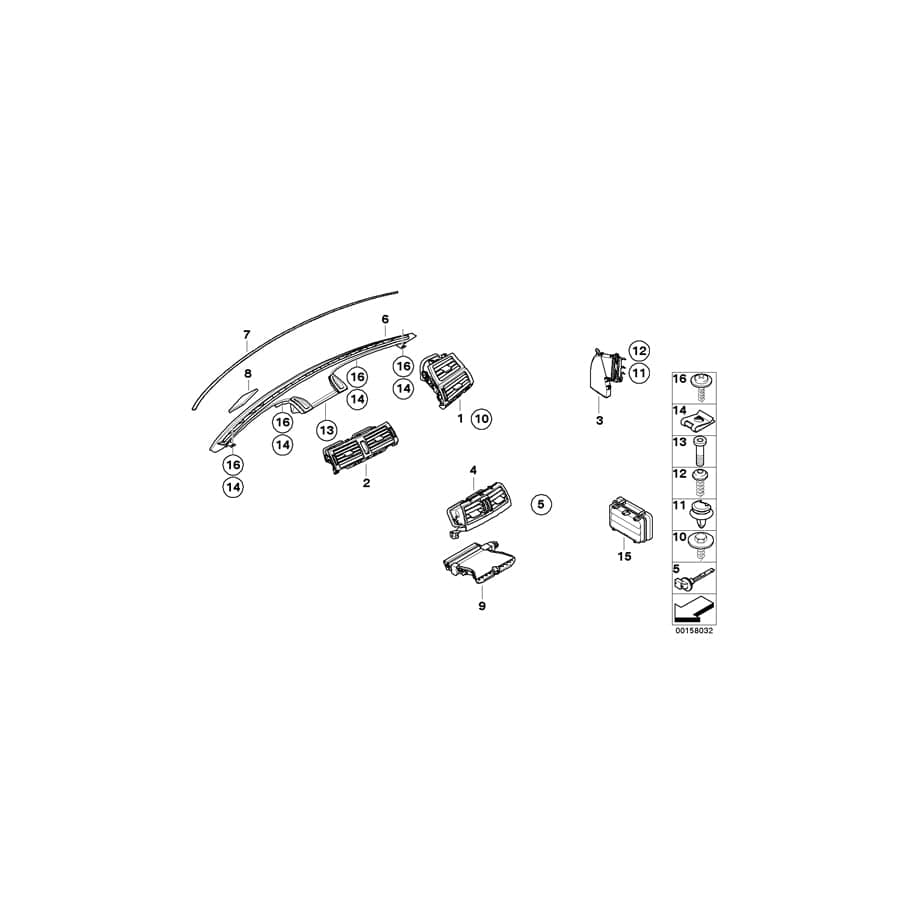 Genuine BMW 64226980063 E71 E70 Seal, Vin (Inc. X5 35iX, X5 35dX & Hybrid X6)
