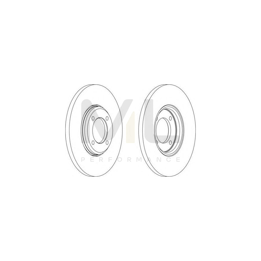 Ferodo DDF023-1 Brake Disc Solid  - Pair