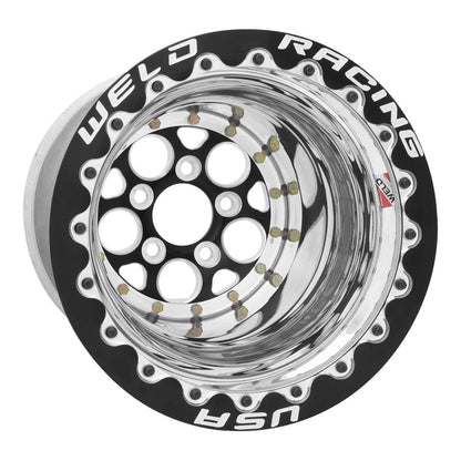 Weld 86B-616278 Magnum Wheel 16x16 5x4.75 ET-114 BS4 Black Center - Polished Shell