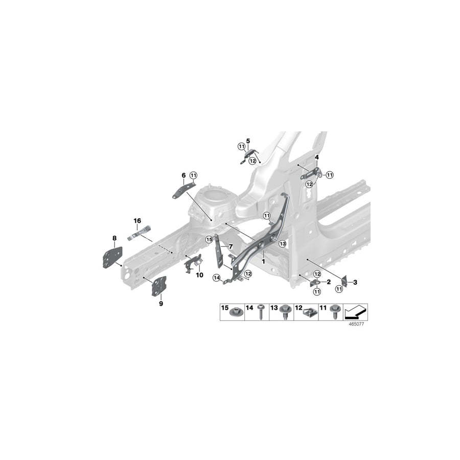 Genuine BMW 41007286507 F46 F39 Screw Plate With Y-Screw Connection (Inc. 225iX, X2 18dX & JCW ALL4)