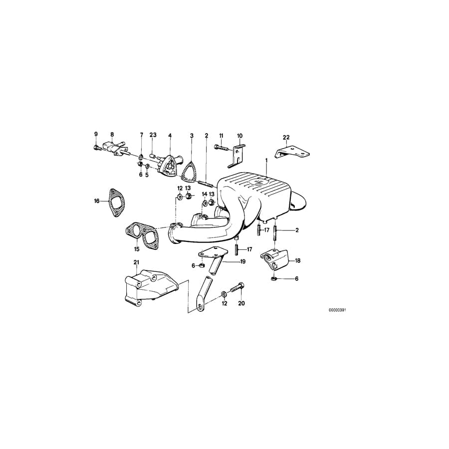 Genuine BMW 11611709161 E30 E28 Connection Flange (Inc. 518i, 316i & 318i)