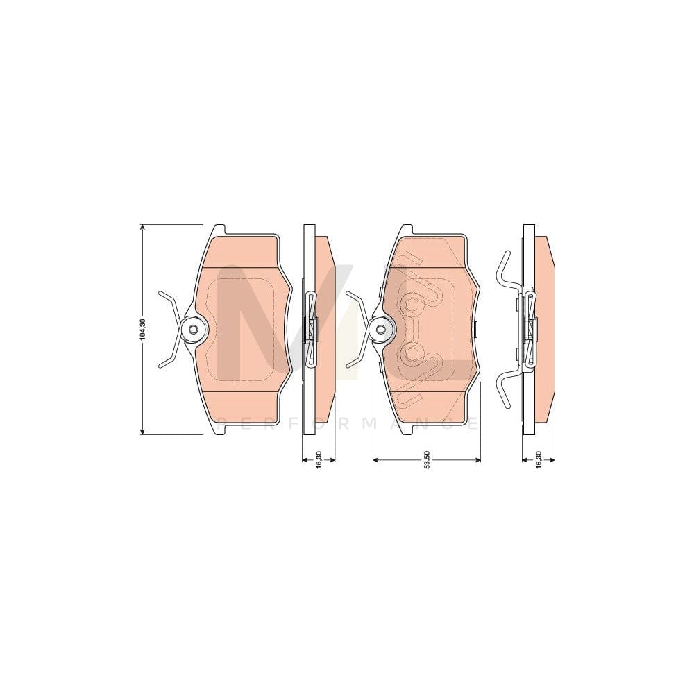 TRW Gdb1759 Brake Pad Set For Vw Gol G3 Hatchback Not Prepared For Wear Indicator