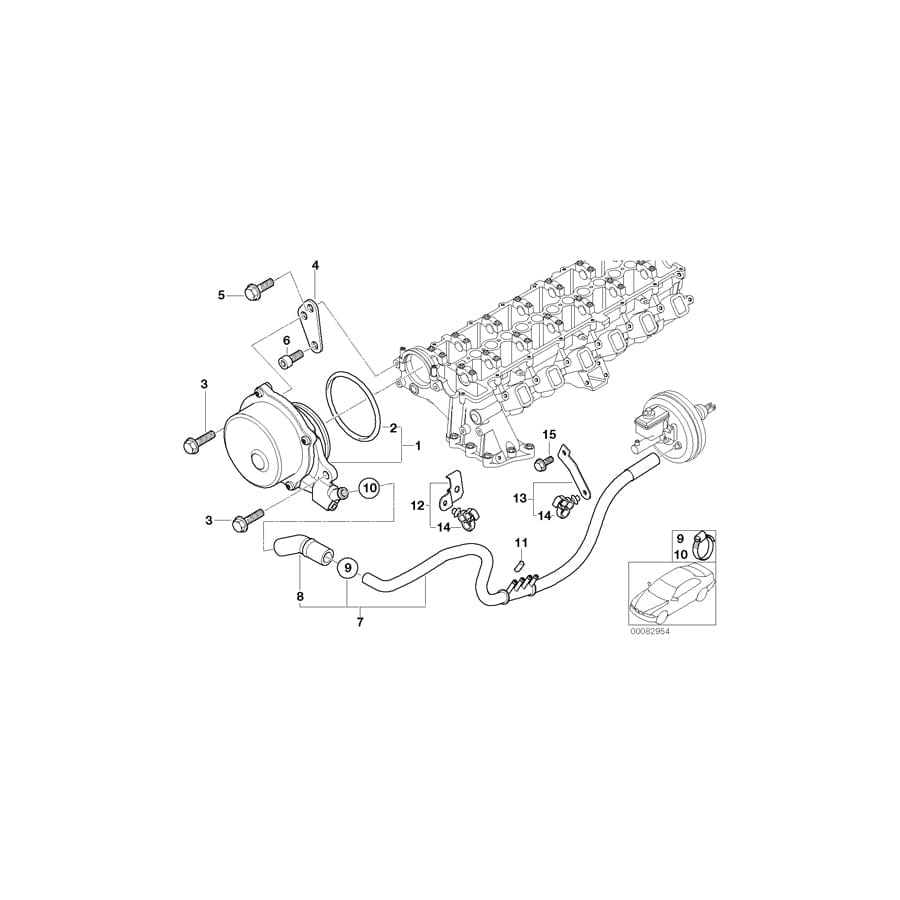 Genuine BMW 11667787041 E39 E38 E53 Vacuum Pipe (Inc. 730d, 525d & X5 3.0d)