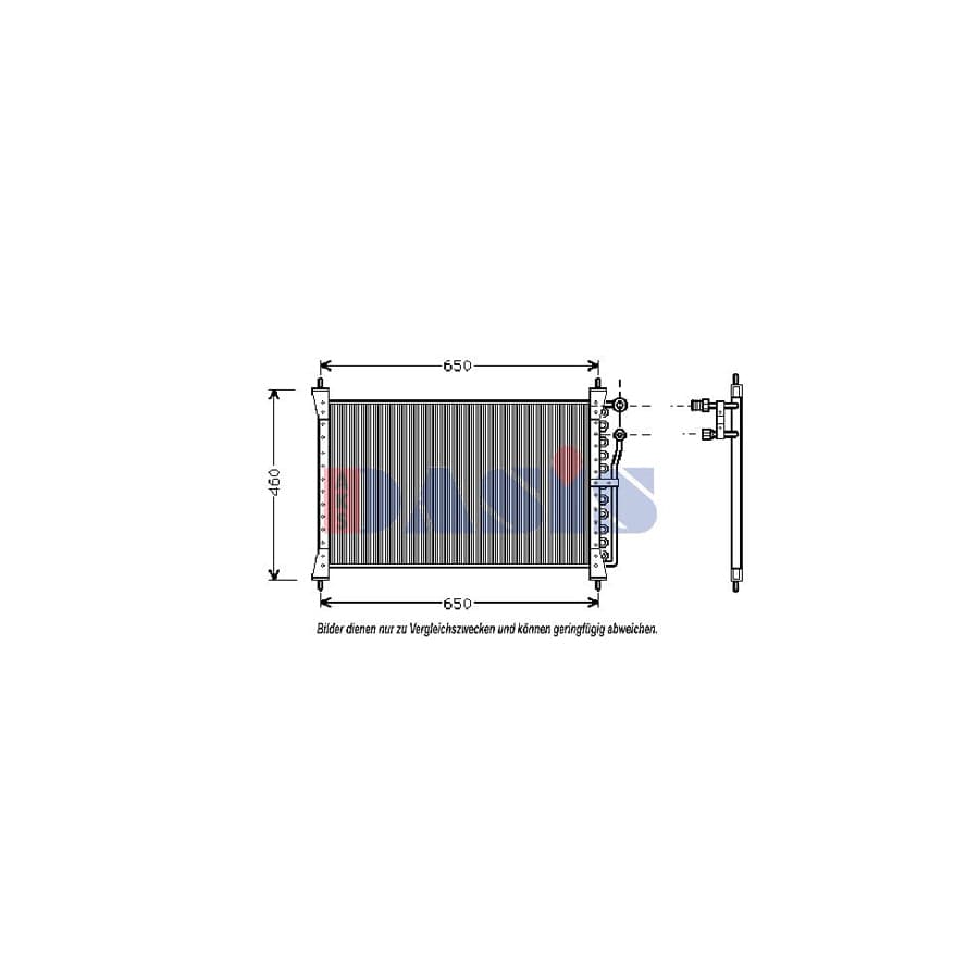AKS Dasis 372090N Air Conditioning Condenser for Jaguar Xj Saloon (Xj40, Xj81)