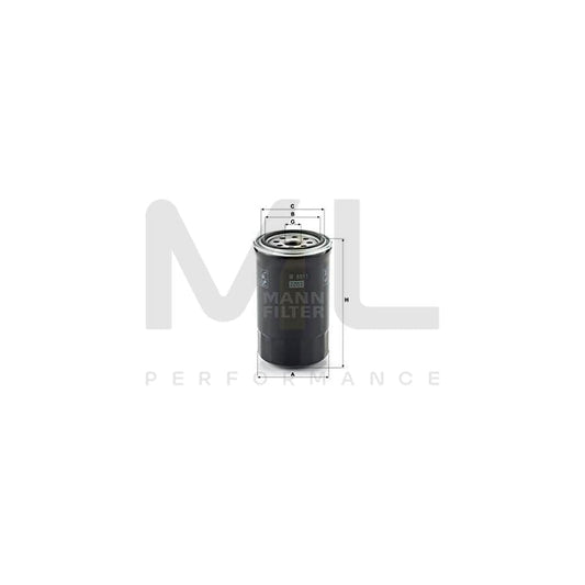 MANN-FILTER W 8011 Oil Filter Spin-on Filter