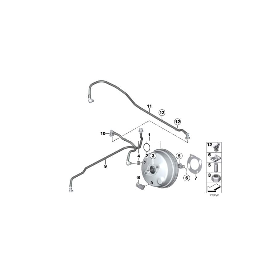 Genuine BMW 34336871464 F25 F26 Brake Servo Unit (Inc. X3)