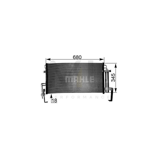 MAHLE ORIGINAL AC 263 000S Air conditioning condenser with dryer | ML Performance Car Parts