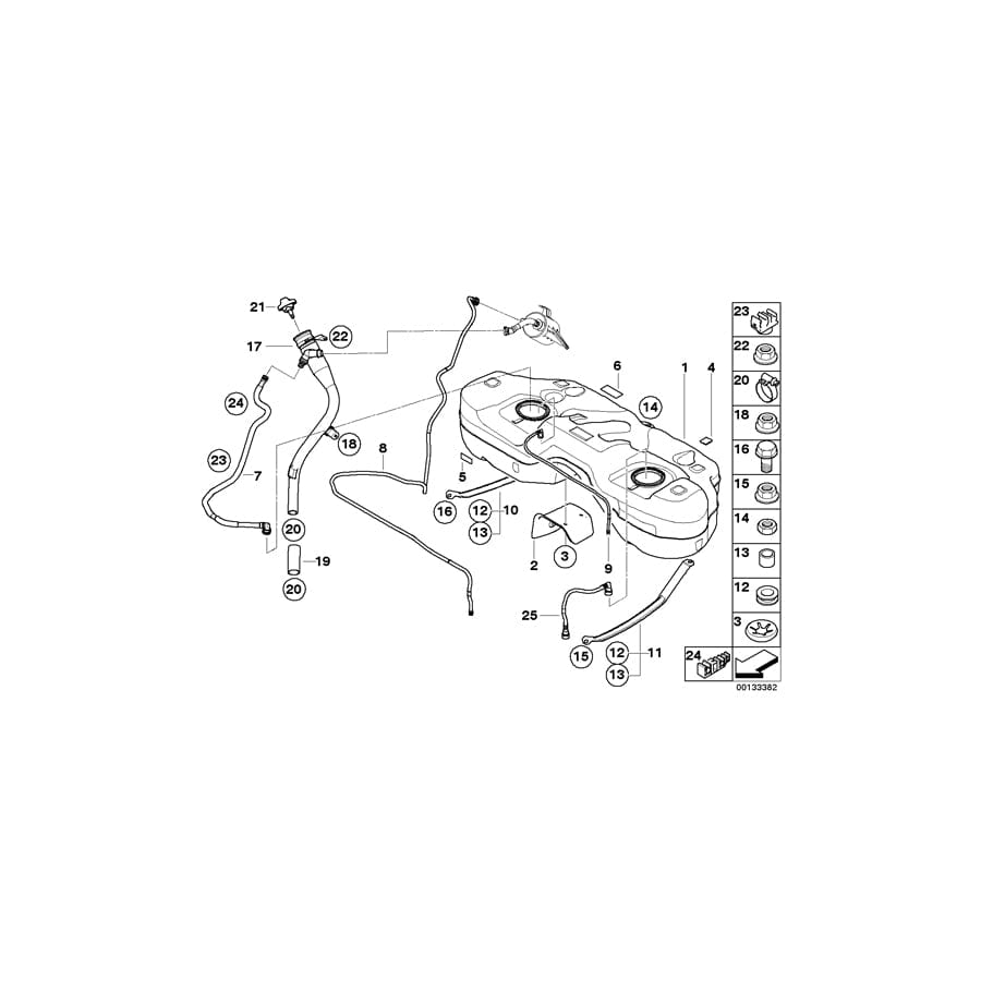 Genuine BMW 16117188668 E83 Plastic Filler Pipe (Inc. X3)