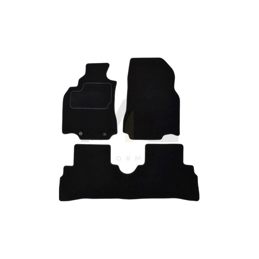 MAMMOOTH A041 NIS55 PRM 01 Floor mat set for NISSAN Cube (Z12) Textile, Front and Rear, Quantity: 3, Black
