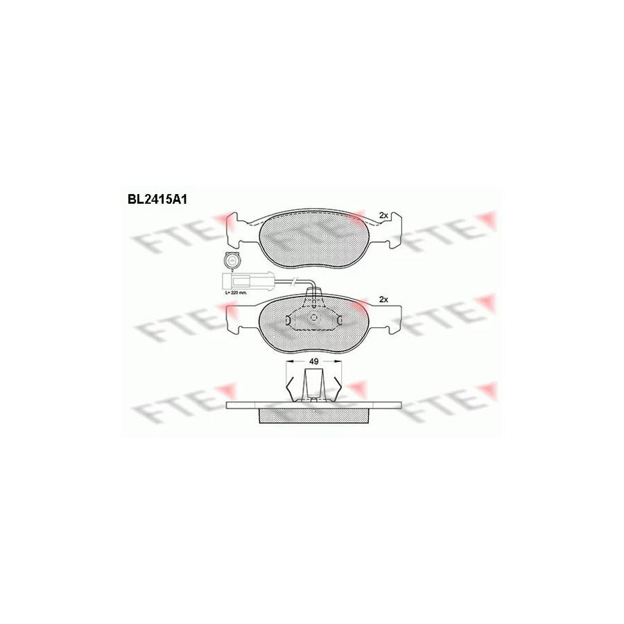 FTE Bl2415A1 Brake Pad Set for Alfa Romeo 145 (930)