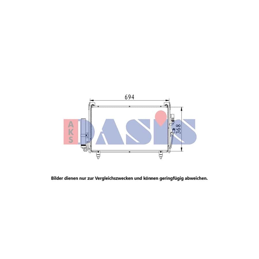 AKS Dasis 142028N Air Conditioning Condenser for Mitsubishi Outlander I Off-Road (Cu)