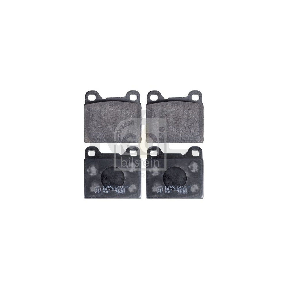 Febi Bilstein 16230 Brake Pad Set Rear Axle, Excl. Wear Warning Contact | ML Performance Car Parts