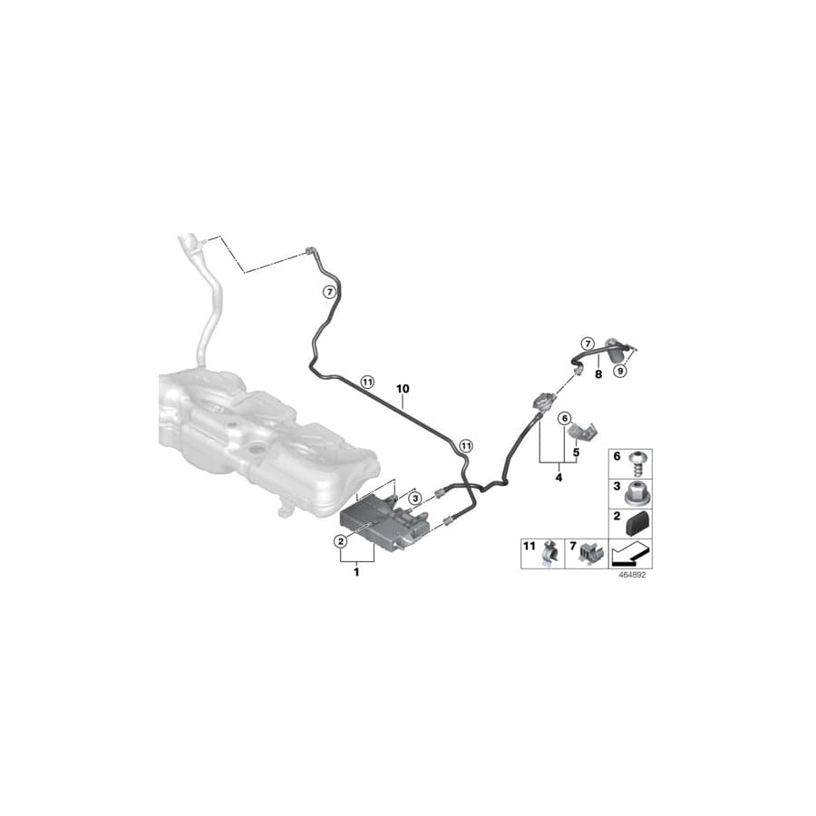 Genuine BMW 16117487446 F44 Breather Line (Inc. 228iX & M235iX)