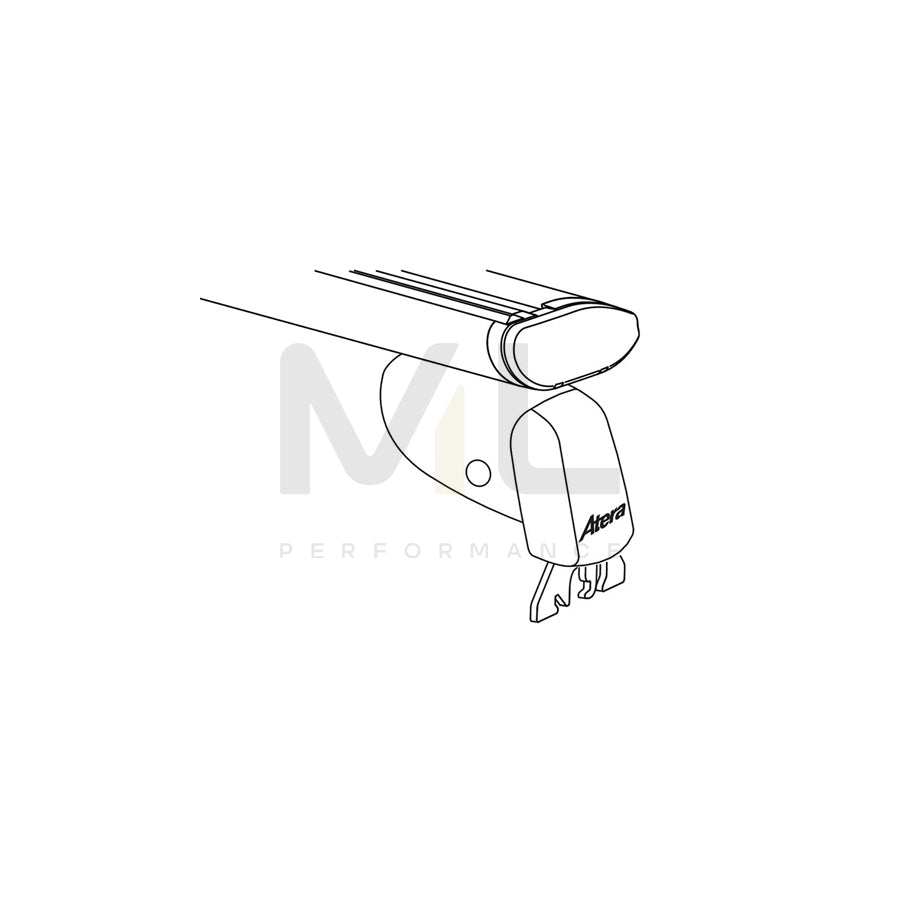 Atera Signo 047123 Roof bars for cars without rails, 110 cm, 100 kg, Aluminium