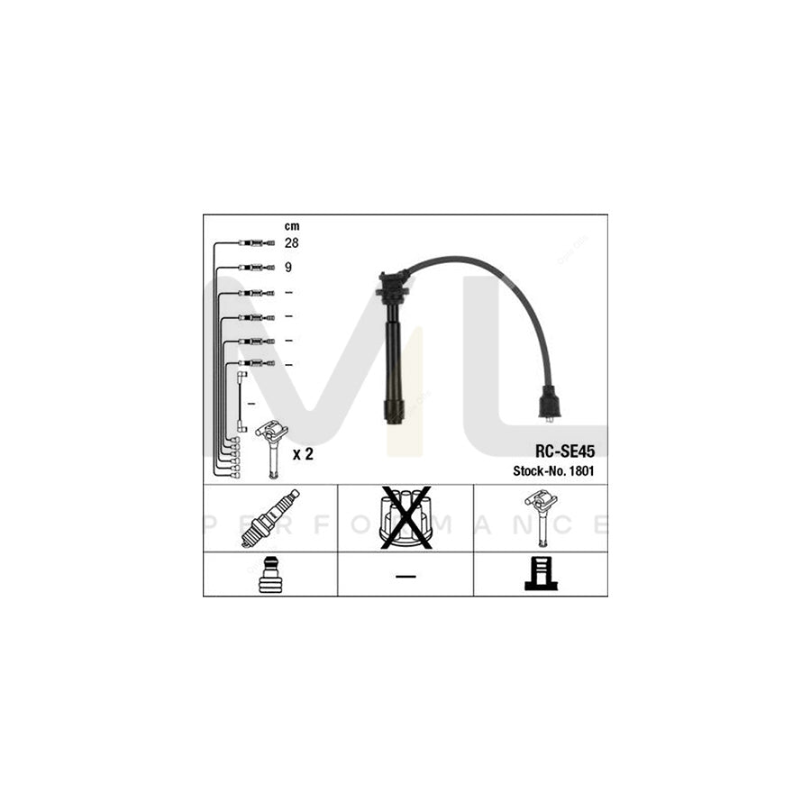 NGK Ignition Cable Kit RC-SE45 (NGK1801) | ML Car Parts UK | ML Performance
