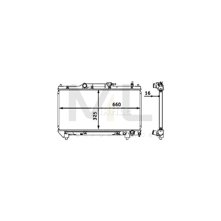 MAHLE ORIGINAL CR 544 000S Engine radiator for TOYOTA AVENSIS Brazed cooling fins, Manual Transmission | ML Performance Car Parts