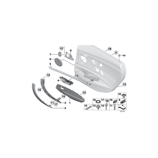 Genuine BMW 51427324446 F34 Armrest, Rear Right VENETOBEIGE (Inc. 320dX, 320d & 330d)