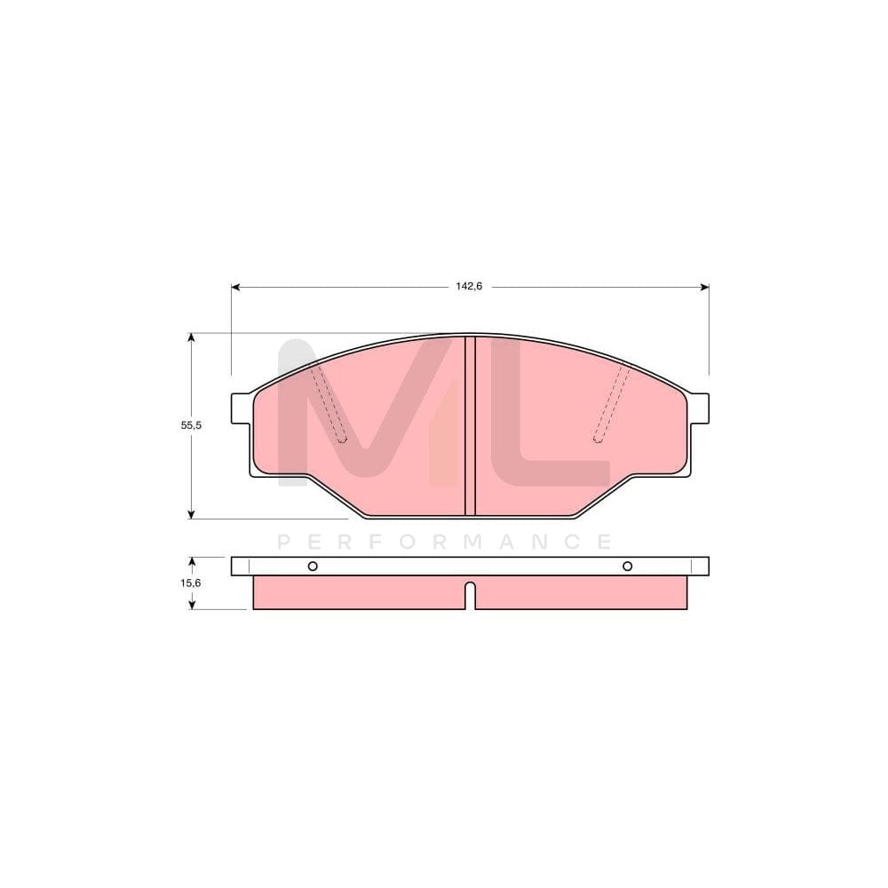TRW Gdb351 Brake Pad Set Not Prepared For Wear Indicator