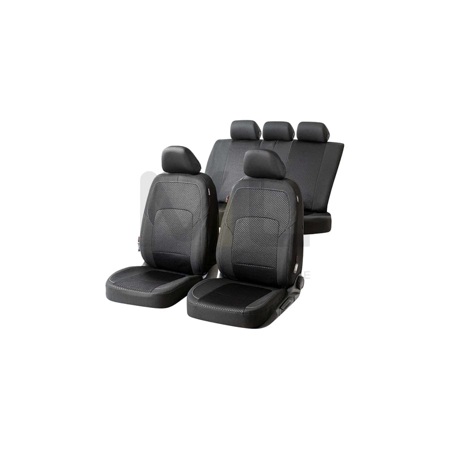 WALSER Logan, ZIPP IT Premium 11862 Car seat cover Black, Silver, Polyester, Front and Rear