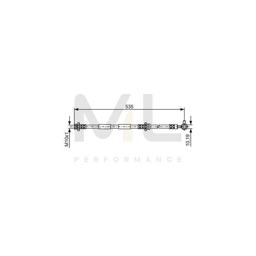 BOSCH 1 987 481 312 Brake Hose for NISSAN Maxima V QX Saloon (A33) 535mm | ML Performance Car Parts