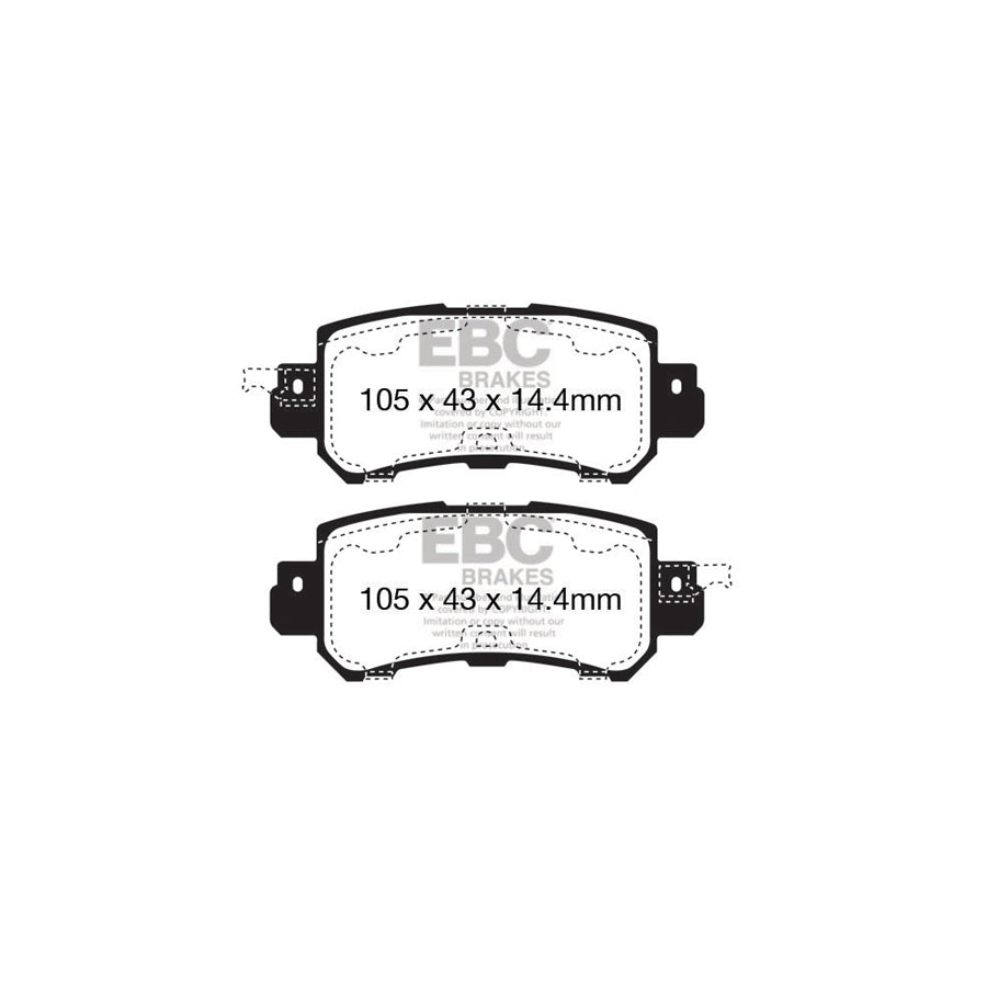 EBC DPX2135 Mazda Ultimax Rear Brake Pads (Inc. CX-3 & CX-5) 2 | ML Performance UK Car Parts