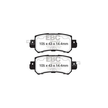 EBC DPX2135 Mazda Ultimax Rear Brake Pads (Inc. CX-3 & CX-5) 2 | ML Performance UK Car Parts