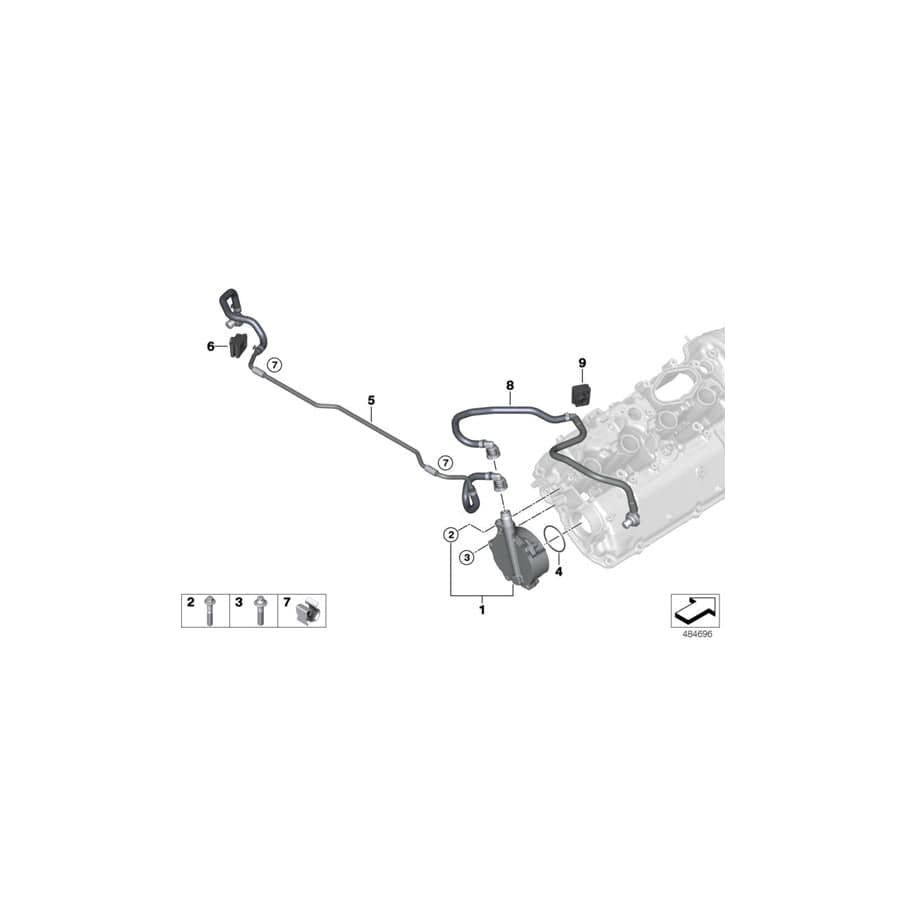 Genuine BMW 11667856824 F90 Vacuum Pipe (Inc. M5)
