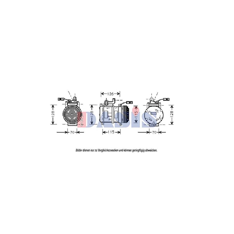 AKS Dasis 851020N Compressor, Air Conditioning for BMW 7 (E38)