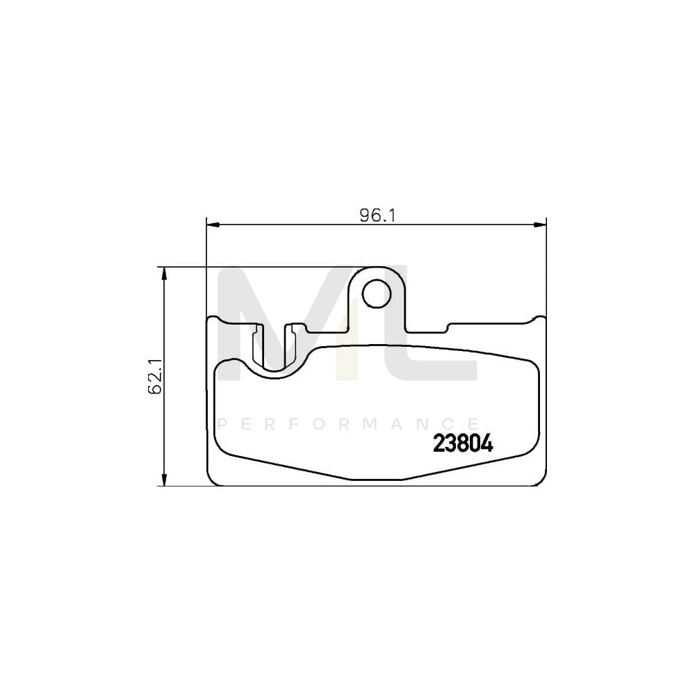 Hella 8DB 355 011-661 Brake Pad Set For Lexus Ls Iii (Xf30) Prepared For Wear Indicator | ML Performance Car Parts