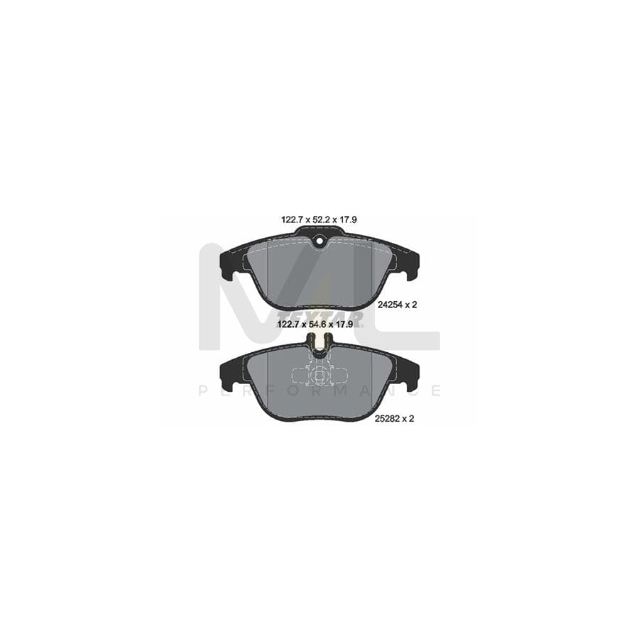 TEXTAR 2425401 Brake pad set prepared for wear indicator