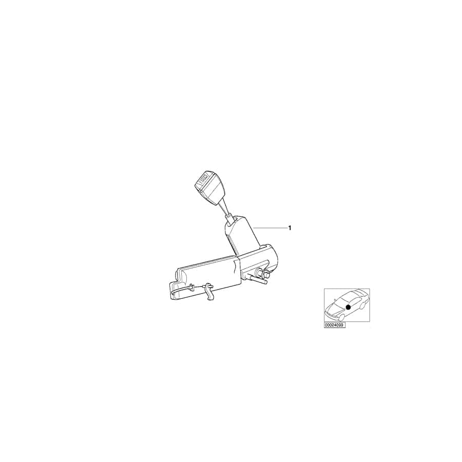 Genuine BMW 72118164934 E36 Lower Belt With Right Belt Tensioner (Inc. 316i 1.6, M3 & 318is)