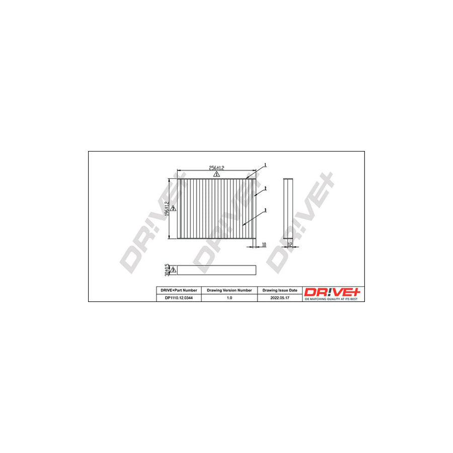 Dr!Ve+ DP1110.12.0344 Pollen Filter For Suzuki Grand Vitara
