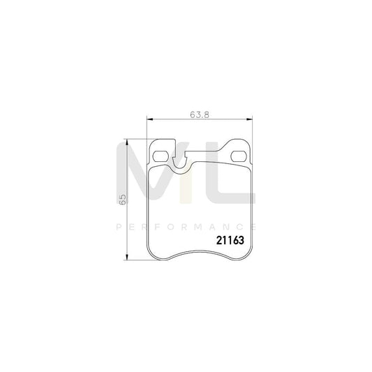 Hella 8DB 355 008-491 Brake Pad Set For Porsche 911 Prepared For Wear Indicator | ML Performance Car Parts