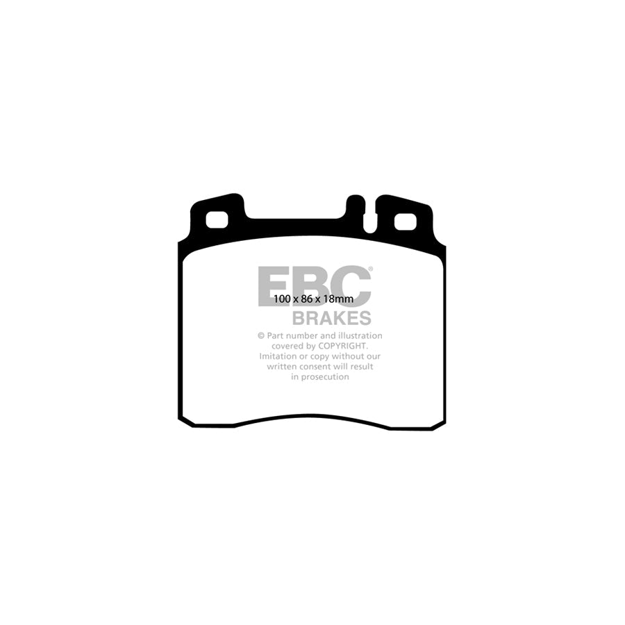 EBC PD13KF465 Mercedes-Benz W140 Yellowstuff Front Brake Pad & GD Disc Kit - ATE Caliper 2 | ML Performance UK Car Parts