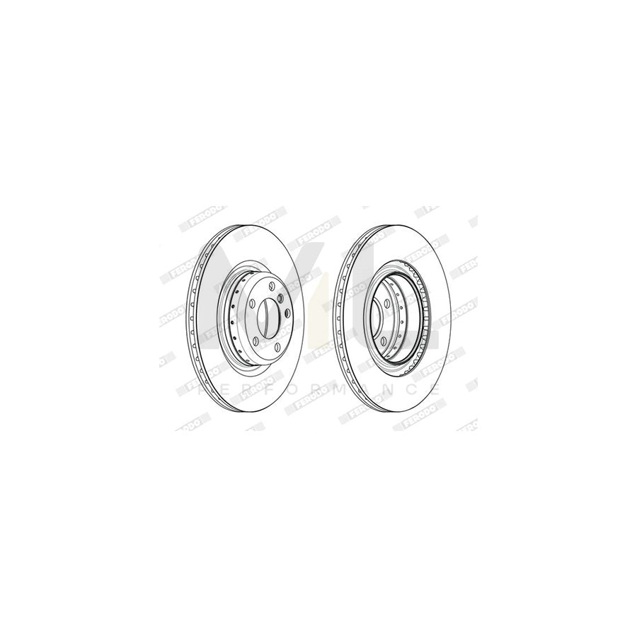 Ferodo DDF2623VC-1 Brake Disc Two-Piece Brake Disc, Vented, Coated  - Pair