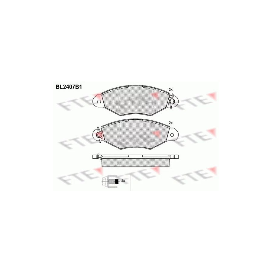 FTE Bl2407B1 Brake Pad Set for Citroã N Xsara