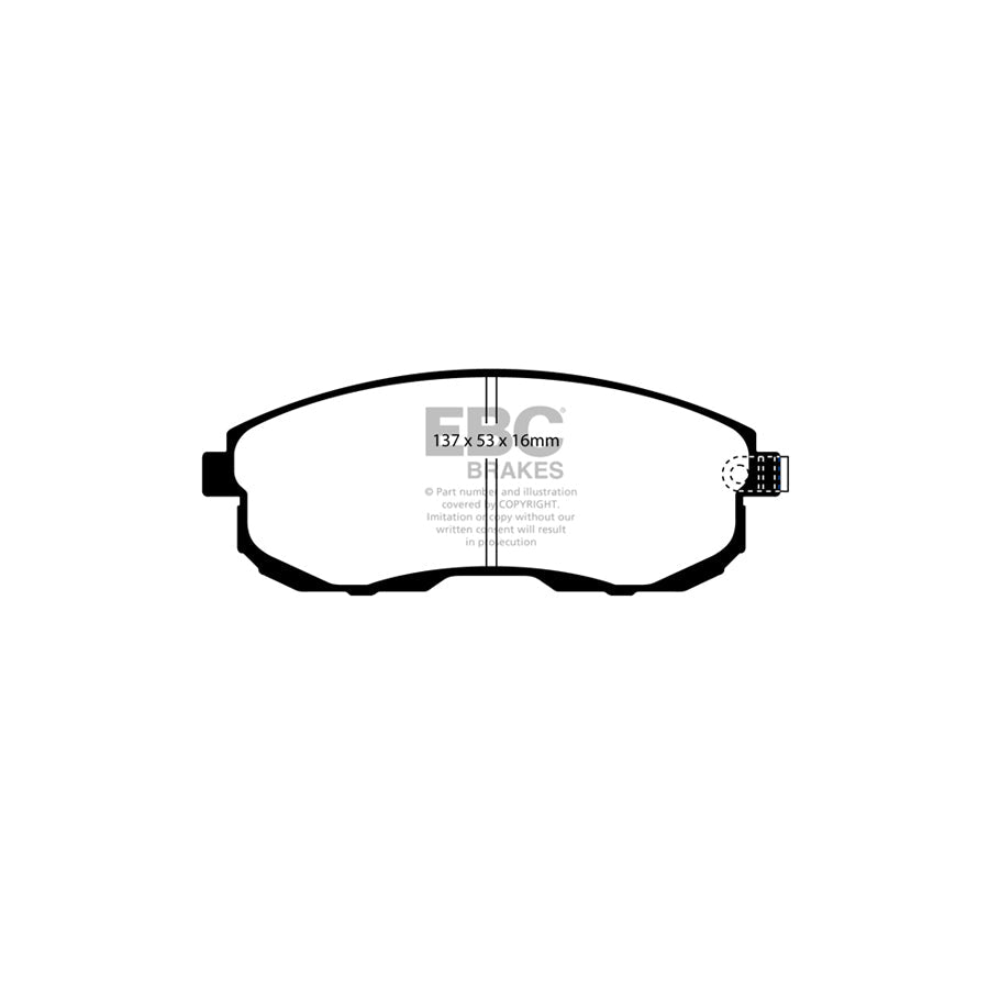 EBC PD13KF521 Nissan Yellowstuff Front Brake Pad & GD Disc Kit - Akebono Caliper (Inc. Skyline V35 & 350Z) 2 | ML Performance UK Car Parts