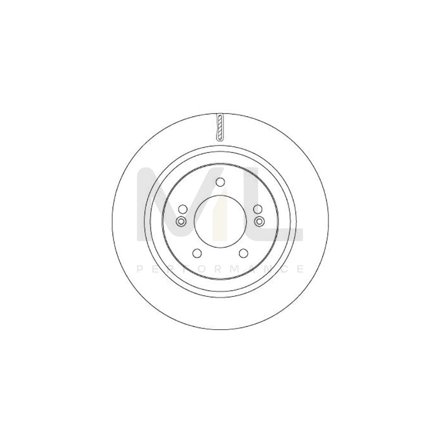 TRW DF6959 Brake Disc for KIA OPTIMA Vented, Painted, High-carbon  - 1 piece