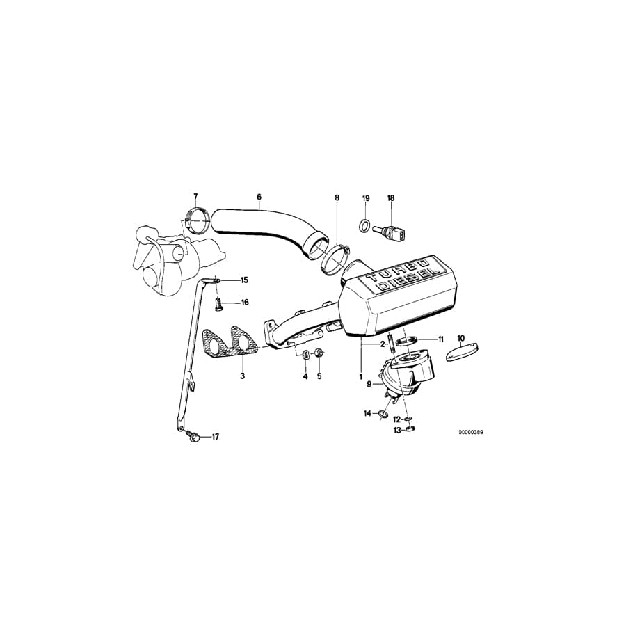 Genuine BMW 11612242270 E30 E34 Cover (Inc. 324td & 524td)