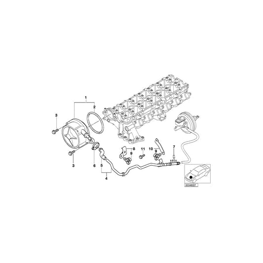 Genuine BMW 11667799469 E46 E70 E83 Bracket For Vacuum Hose Chrome-free CR(VI) (Inc. X3 3.0d, X5 3.0sd & 535d)