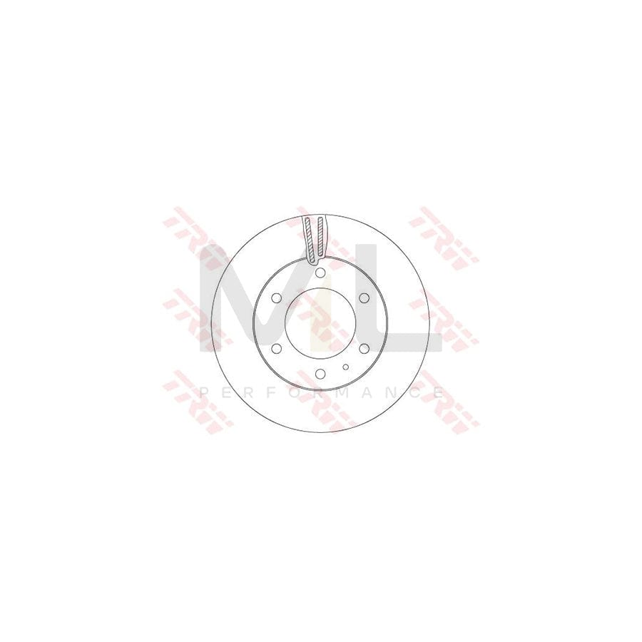 TRW DF6812S Brake Disc for FORD Ranger Mk3 (TKE) Vented, Painted, High-carbon  - 1 piece