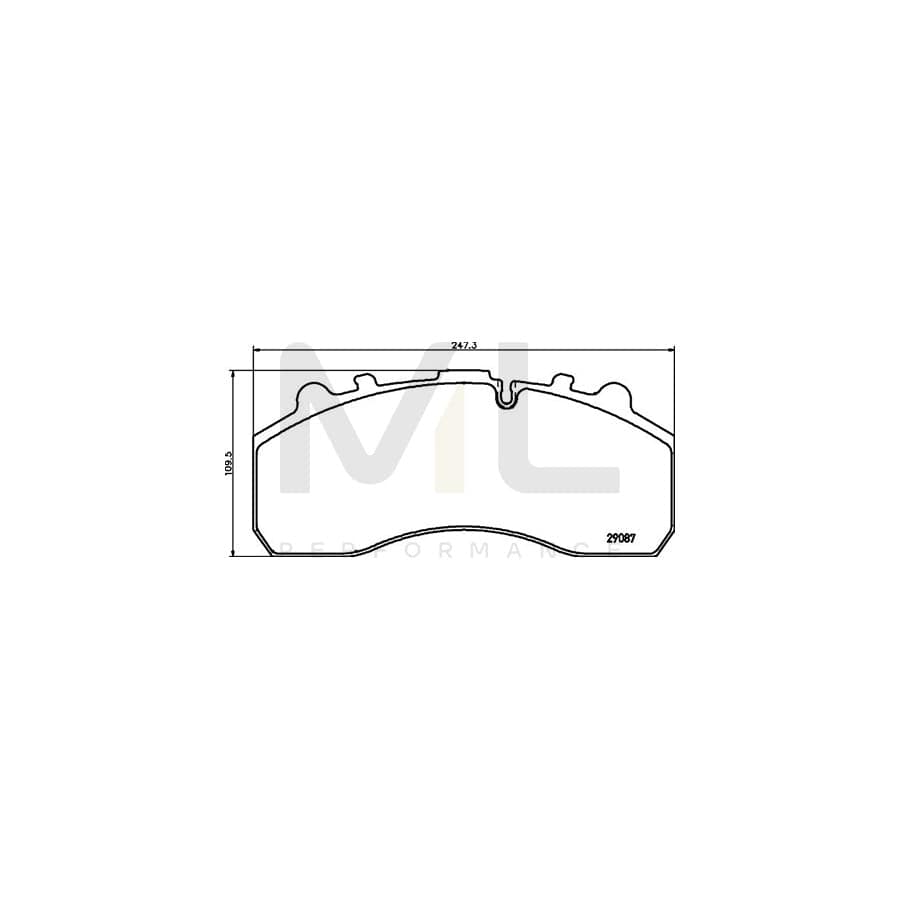 TEXTAR 2908711 Brake pad set prepared for wear indicator