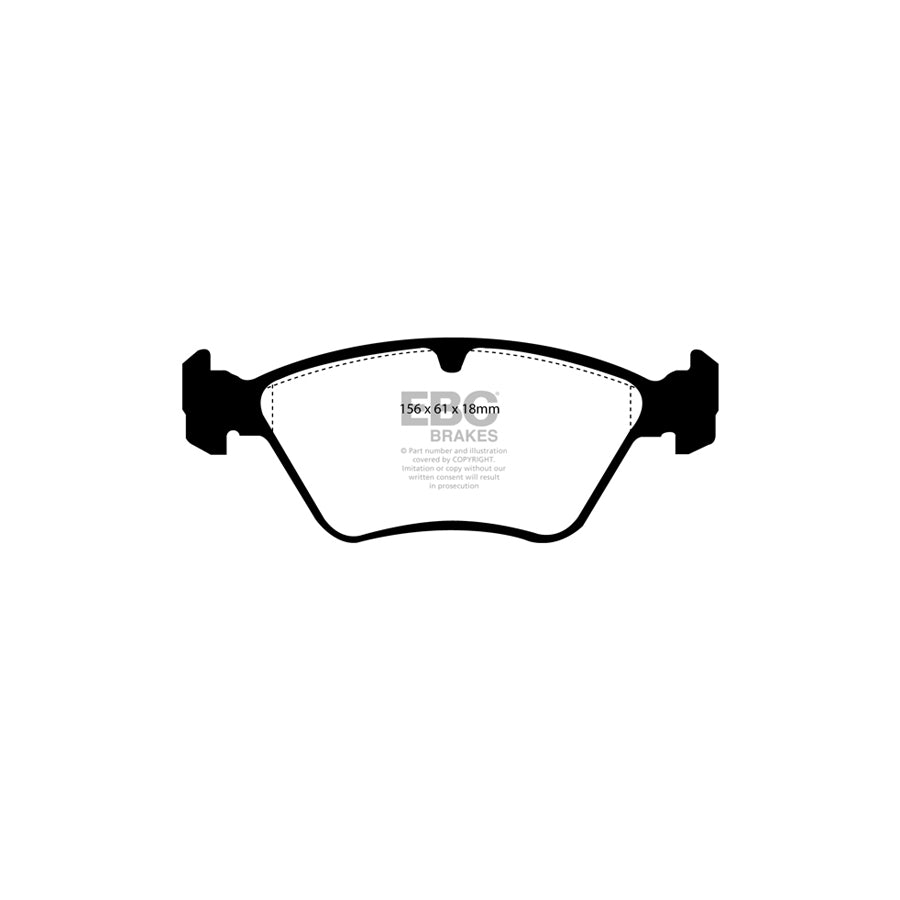 EBC PD13KF539 Opel Saab Vauxhall Yellowstuff Front Brake Pad & GD Disc Kit - ATE Caliper (Inc. Calibra, Vectra, Cavalier) 2 | ML Performance UK Car Parts