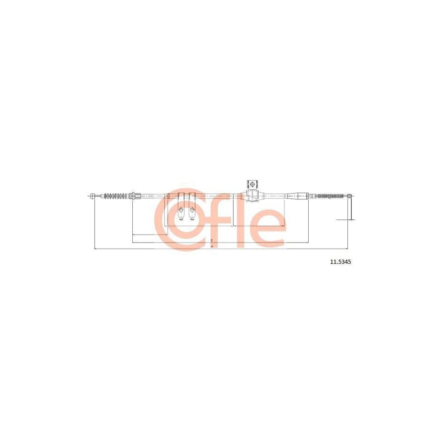Cofle 11.5345 Hand Brake Cable for Mazda Bt-50 Pickup (CD, Un)